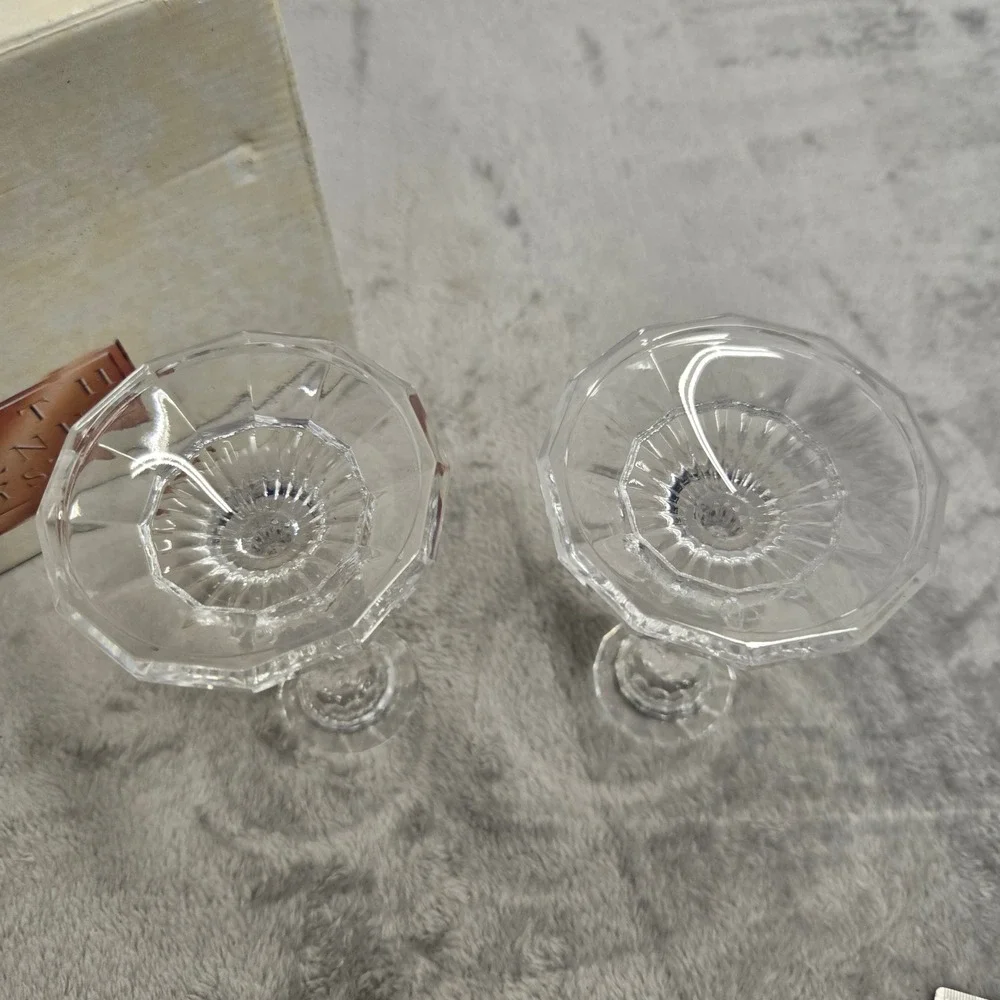 Fifth Avenue Crystal Charleston 6in Candlesticks 24% Lead Crystal Set 315192-GB